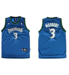 Minnesota Timberwolves #3 Stephon Marbury Blue Swingman Jersey