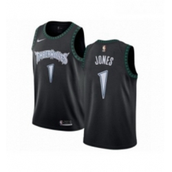 Womens Nike Minnesota Timberwolves 1 Tyus Jones Swingman Black Hardwood Classics Jersey