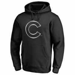 Men MLB Chicago Cubs Platinum Collection Pullover Hoodie Black