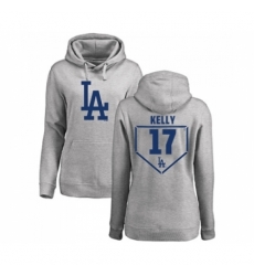 Baseball Women Los Angeles Dodgers 17 Joe Kelly Gray RBI Pullover Hoodie