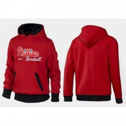 MLB Men Nike Philadelphia Phillies Pullover Hoodie RedBlack