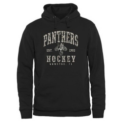 Men Florida Panthers Black Camo Stack Pullover Hoodie