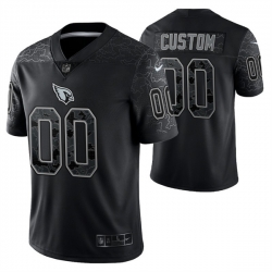 Men Women Youth Custom Arizona Cardinals Black Reflective Limited Stitched Football Jersey