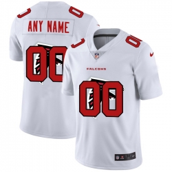 Men Women Youth Toddler Atlanta Falcons Custom White Men Nike Team Logo Dual Overlap Limited NFL Jersey