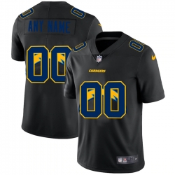 Men Women Youth Toddler Los Angeles Chargers Custom Men Nike Team Logo Dual Overlap Limited NFL Jerseyey Black