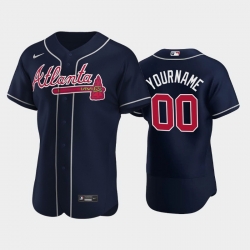 Men Women Youth Toddler Atlanta Braves Navy Blue Custom Nike MLB Flex Base Jersey