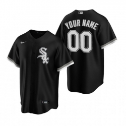 Men Women Youth Toddler All Size Chicago White Sox Custom Nike Black Stitched MLB Cool Base Jersey