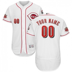 Men Women Youth Toddler All Size Cincinnati Reds Customized White 150th Anniversary FlexBase Jersey II