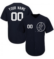 Men Women Youth Toddler All Size New York Yankees Navy Customized Cool Base New Design Jersey