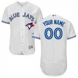 Men Women Youth All Size Toronto Blue Jays Majestic Home Flex Base Custom Jersey White