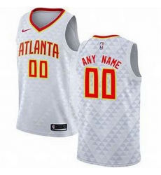 Men Women Youth Toddler All Size Nike Atlanta Hawks Nike White Swingman Custom Icon Edition Jersey