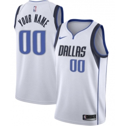 Men Women Youth Toddler Dallas Mavericks White Custom Nike NBA Stitched Jersey