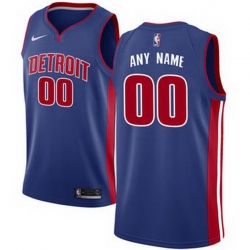 Men Women Youth Toddler All Size Detroit Pistons Nike Blue Swingman Custom Icon Edition Jersey Icon Edition