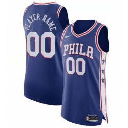 Men Women Youth Philadelphia 76ers Nike Blue Custom Jersey Icon Edition