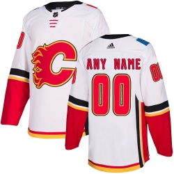 Men Women Youth Toddler Youth White Jersey - Customized Adidas Calgary Flames Away