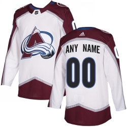 Men Women Youth Toddler White Jersey - Customized Adidas Colorado Avalanche Away