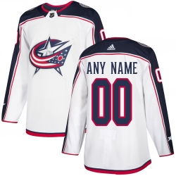 Men Women Youth Toddler Youth White Jersey - Customized Adidas Columbus Blue Jackets Away