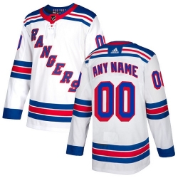 Men Women Youth Toddler Youth White Jersey - Customized Adidas New York Rangers Away