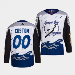 Men Women Youth Tampa Bay Lightning Custom White 2022 Reverse Retro Stitched Jersey