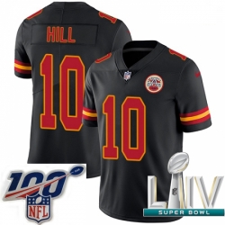 2020 Super Bowl LIV Men Nike Kansas City Chiefs #10 Tyreek Hill Limited Black Rush Vapor Untouchable NFL Jersey