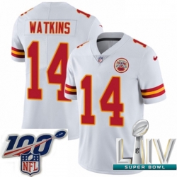 2020 Super Bowl LIV Youth Nike Kansas City Chiefs #14 Sammy Watkins White Vapor Untouchable Limited Player NFL Jersey