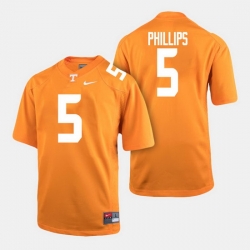 Men Tennessee Volunteers Kyle Phillips College Football Orange Jersey