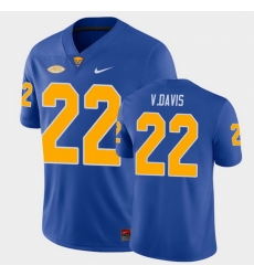 Men Pitt Panthers Vincent Davis College Football Royal Game Jersey