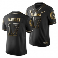 Alabama Crimson Tide Jaylen Waddle Black Golden Edition Men'S Jersey