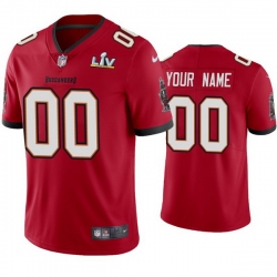 Men Custom Buccaneers Red Super Bowl Lv Vapor Limited Jersey