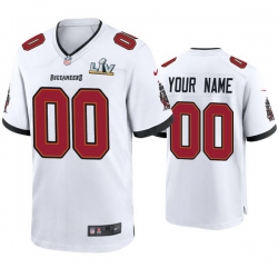 Men Custom Buccaneers White Super Bowl Lv Game Jersey