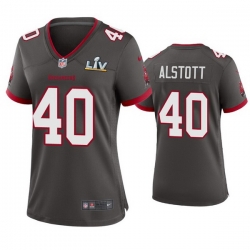 Women Mike Alstott Buccaneers Pewter Super Bowl Lv Game Jersey