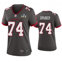 Women Paul Gruber Buccaneers Pewter Super Bowl Lv Game Jersey