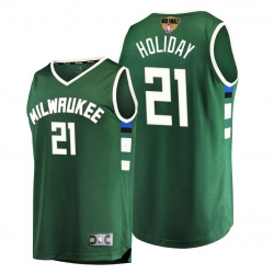 bucks jrue holiday green 2021 nba finals bound replica jersey