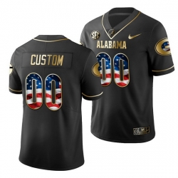 Georgia Bulldogs Custom Black Stars And Stripes Men'S Jersey