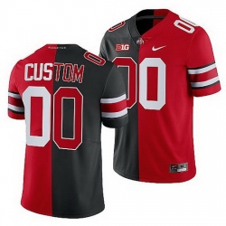 Ohio State Buckeyes Custom Scarlet Black Split Edition Men Jersey