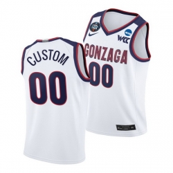 Gonzaga Bulldogs Custom 2021 March Madness Final Four Wcc White Jersey