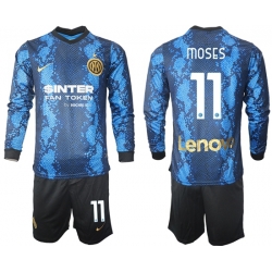 Men Inter Milan Long Sleeve Soccer Jerseys 511