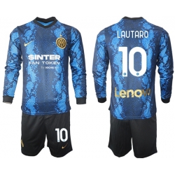 Men Inter Milan Long Sleeve Soccer Jerseys 512