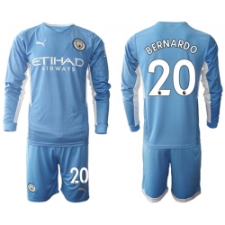 Men Manchester City Long Sleeve Soccer Jerseys 505