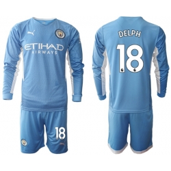 Men Manchester City Long Sleeve Soccer Jerseys 506