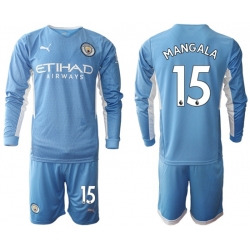 Men Manchester City Long Sleeve Soccer Jerseys 508