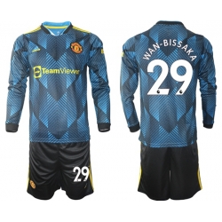 Men Manchester United Long Sleeve Soccer Jerseys 544