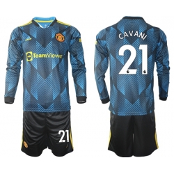 Men Manchester United Long Sleeve Soccer Jerseys 547