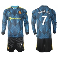 Men Manchester United Long Sleeve Soccer Jerseys 555