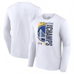 Men Golden State Warriors 2022 White Western Conference Champions Locker Room Long Sleeve T Shirt