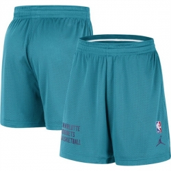 Men Charlotte Hornets Teal Warm Up Performance Practice Shorts 