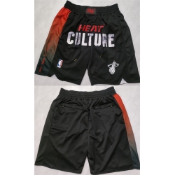 Men Miami Heat Black City Edition Shorts