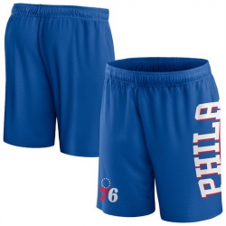 Men Philadelphia 76ers Blue Post Up Mesh Shorts 