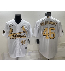 Men St  Louis St.Louis Cardinals 46 Paul Goldschmidt 2022 All Star White Cool Base Stitched Baseball Jersey