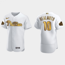 Men Philadelphia Phillies J.T. Realmuto 2022 Mlb All Star Game White Gold Men Jersey